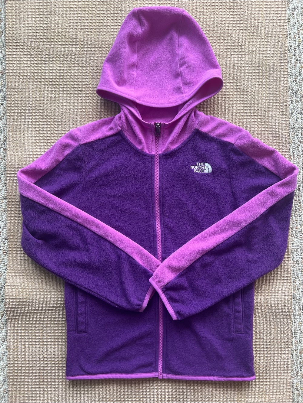 The North Face Girls' Purple Hooded Fleece Jacket